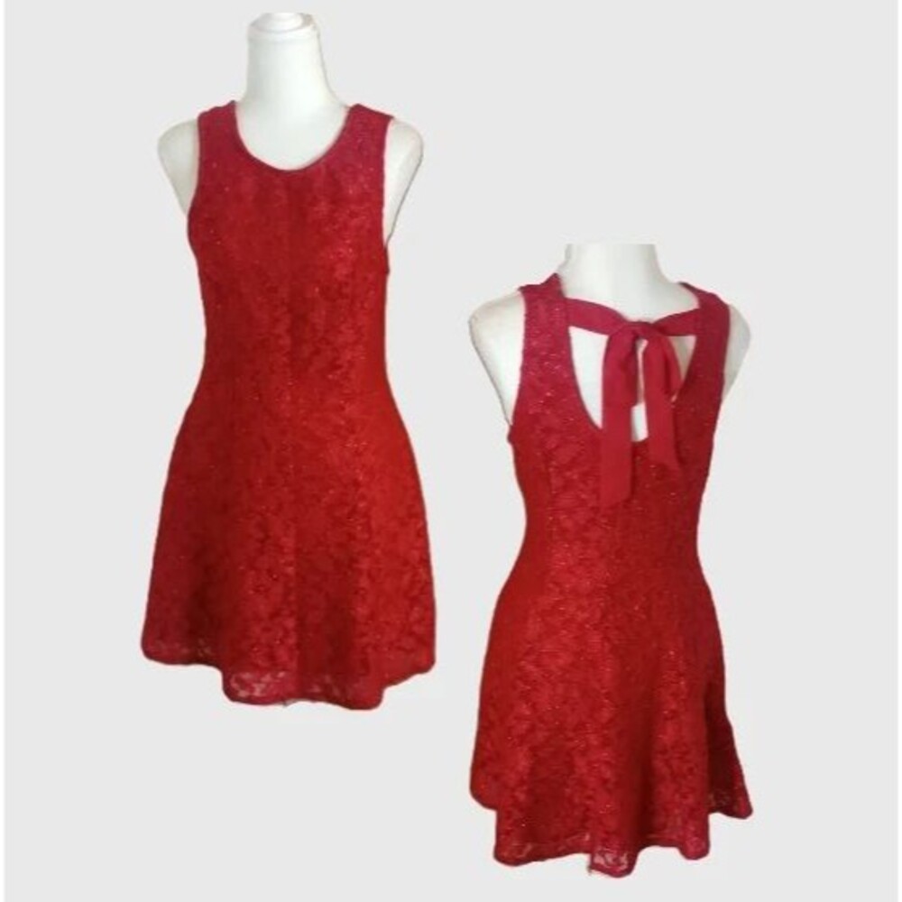 Party & Cocktail Red Lace Dress / Size Large Excellent Condition / Speechless
